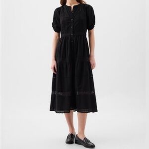 Gap Factory Puff Sleeve Lace Midi Dress size small